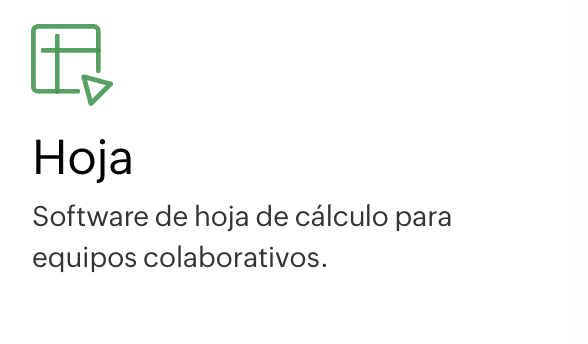 Hoja zoho intermicro